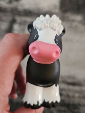 Fisher-Price Little People black and white cow figure